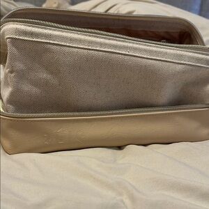 Beige Canvas Dopp Kit Beis Toiletry bag